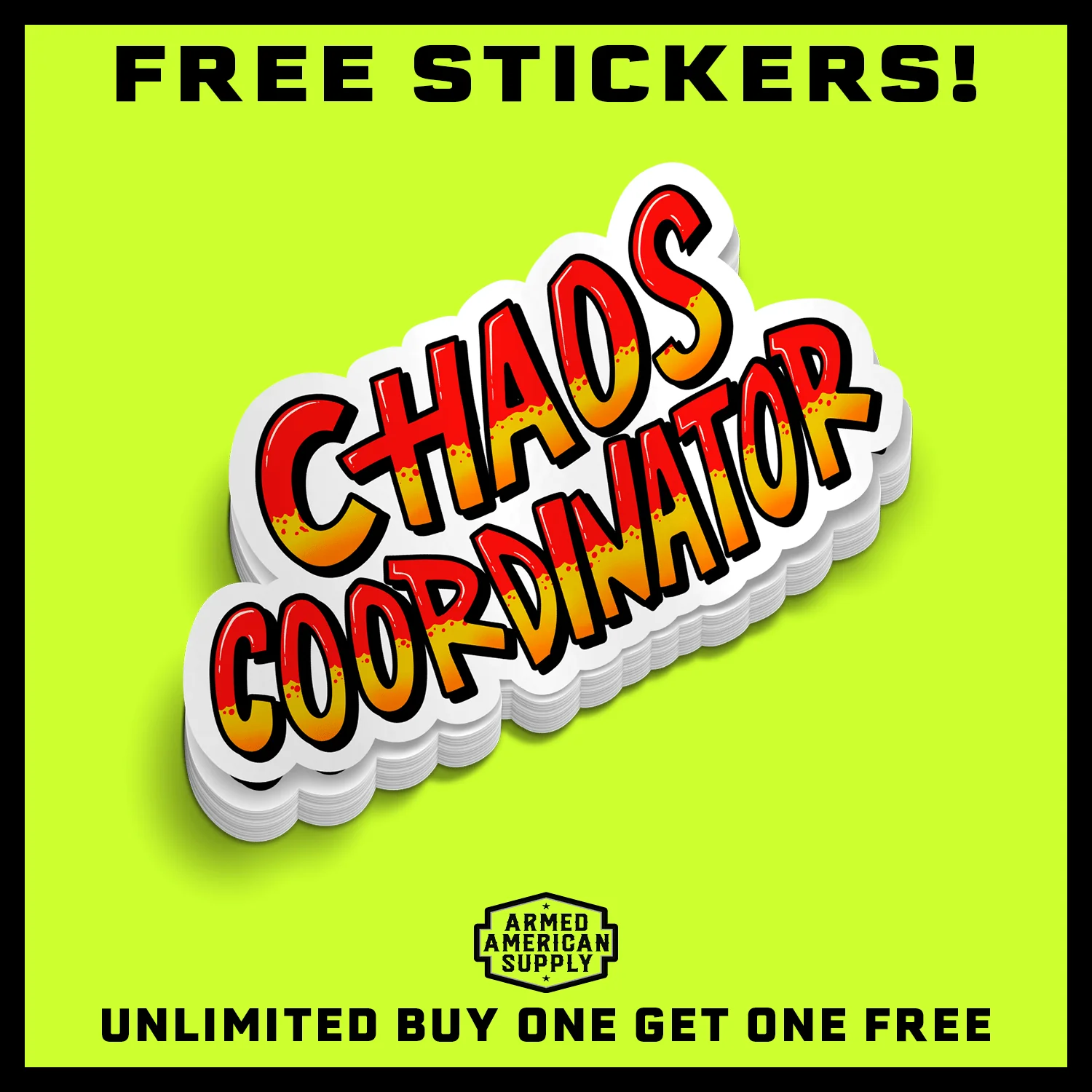 Chaos Coordinator - Hard Hat Decal - Image 2