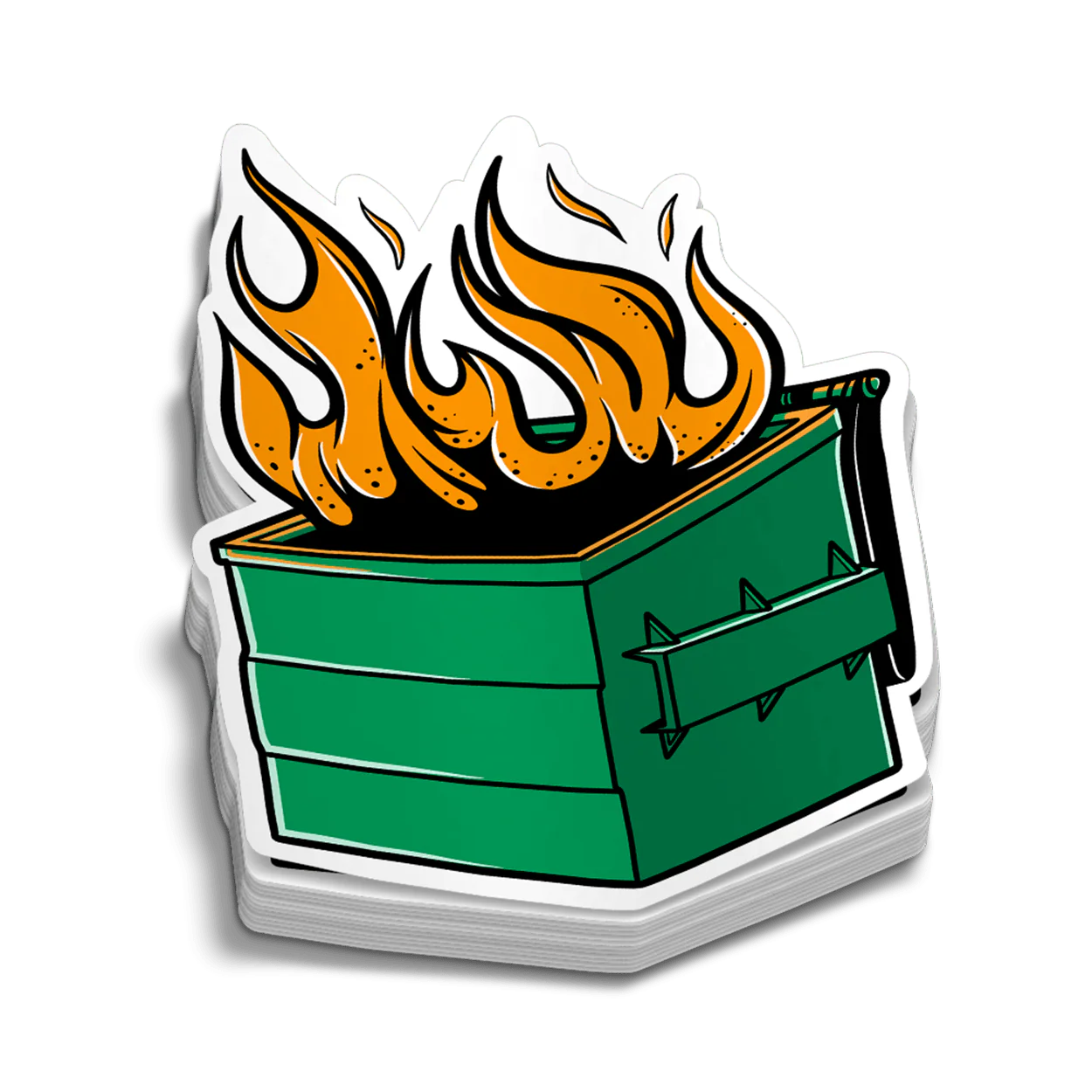 Dumpster Fire Hard Hat Decal