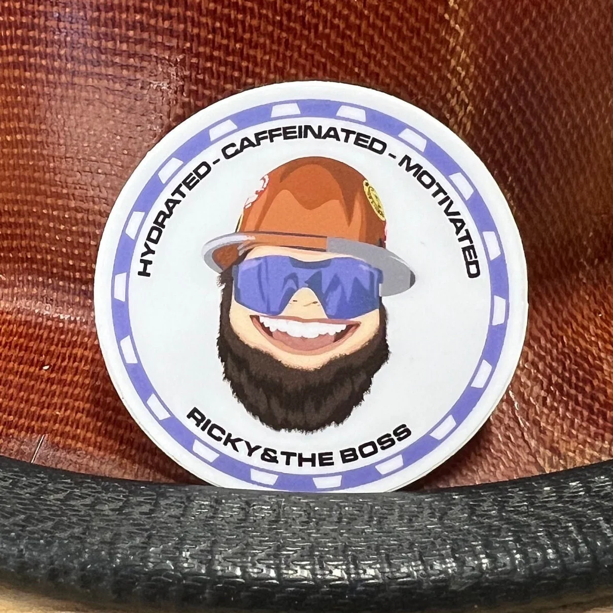 Hydrated Caffeinated Motivated Sticker - Image 2